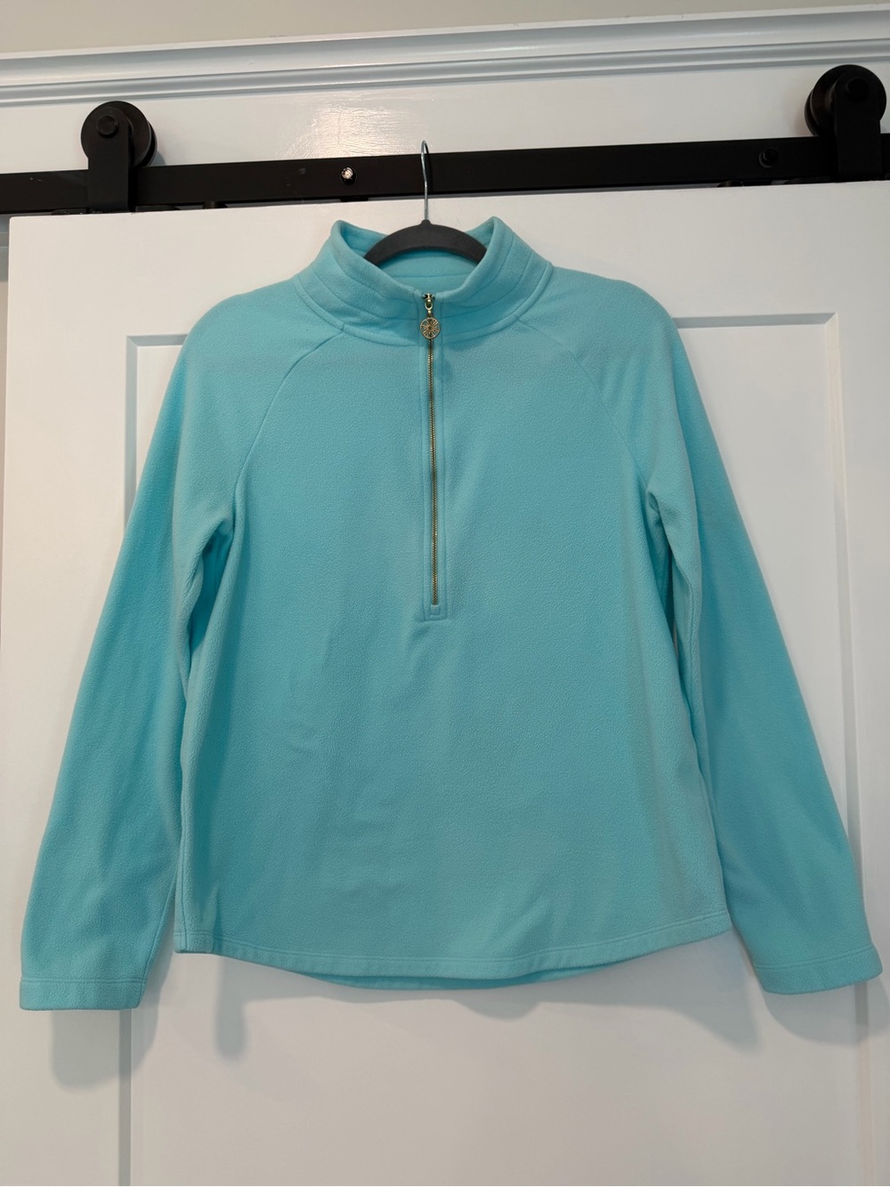 Lilly Pulitzer Aqua Half-Zip Pullover Jacket